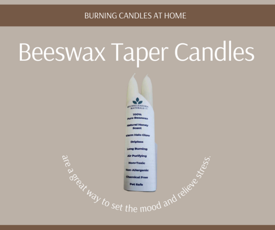 White Beeswax Taper Candles (Pair)
