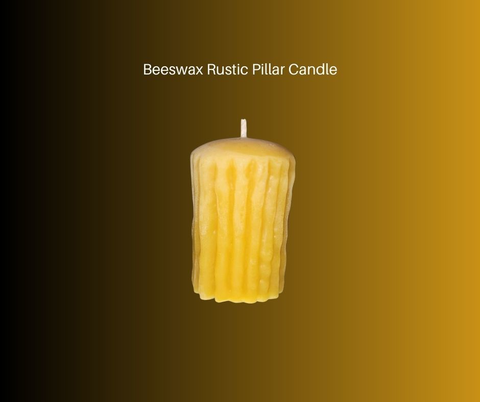 Beeswax Rustic Pillar Candle 