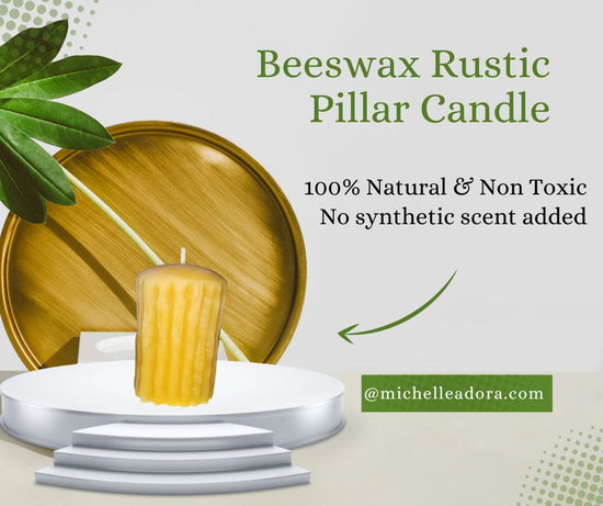 Beeswax Rustic Pillar Candle