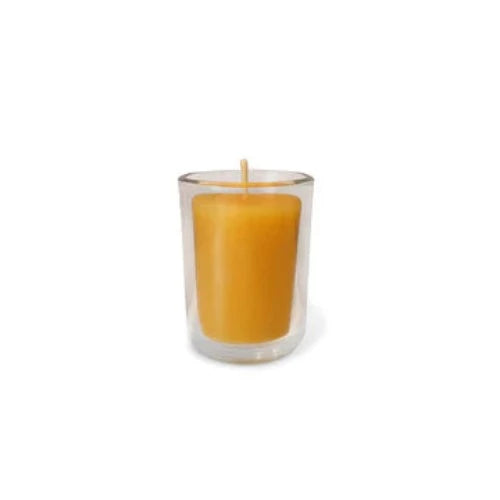 Beeswax Votive with Clear Glass Holder