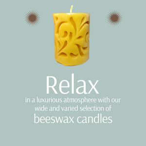 Relax with Beeswax Vine PIllar Candle