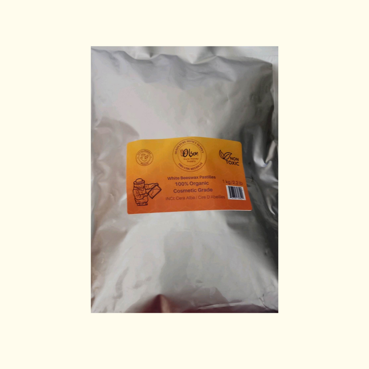 ORGNIC WHITE BEESWAX 1 KG